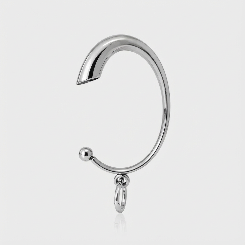 Taschenhalter für den Tisch - Metallfinish silber